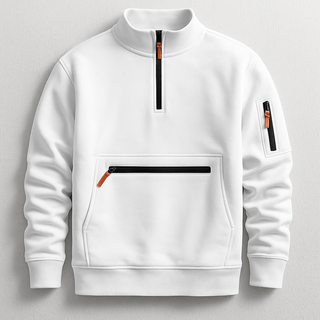 Pullover Herren Slim Fit in Weiß