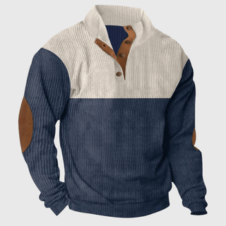 Pullover Herren Stehkragen Regular Fit - Cecile LavelleBlau