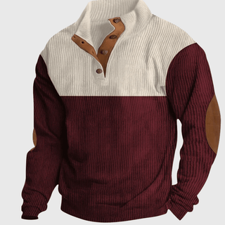 Pullover Herren Stehkragen Regular Fit - Cecile LavelleRot