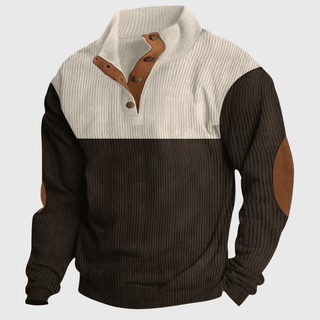 Pullover Herren Stehkragen Regular Fit - Cecile LavelleBraun