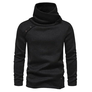 Pullover Herren Stehkragen in Schwarz