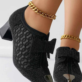 Pumps Mit Strass Schleife - Cecile LavelleSchwarz