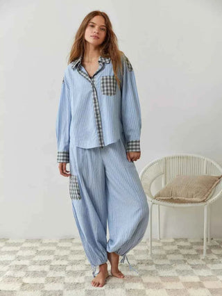 Pyjama Set - Cecile LavelleBlau