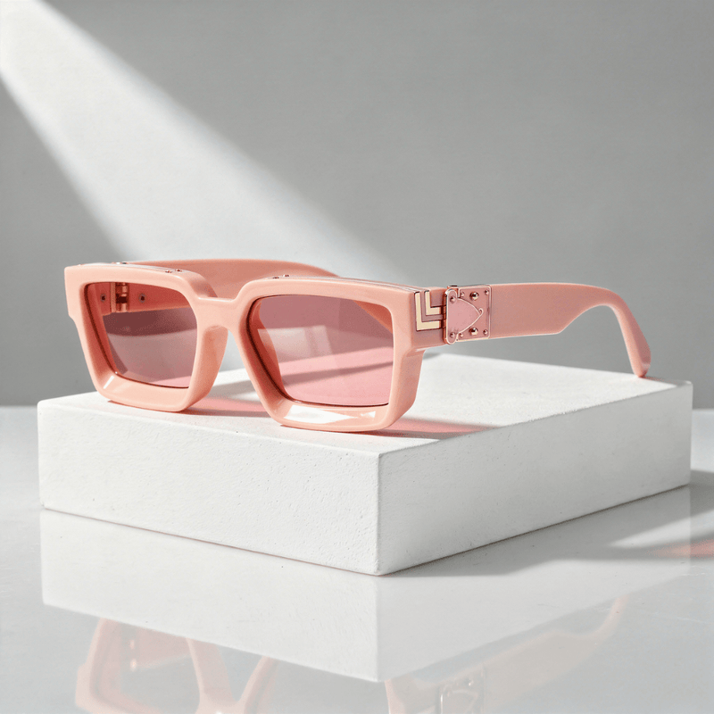 Square UV400 Sunglasses with Wide Frame