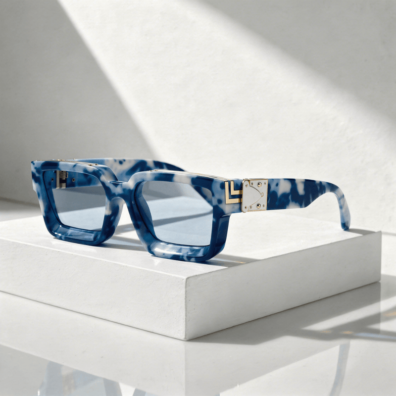 Square UV400 Sunglasses with Wide Frame