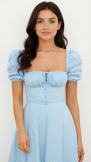 Quadratisches Midikleid mit Taillierung - Cecile LavelleRosa