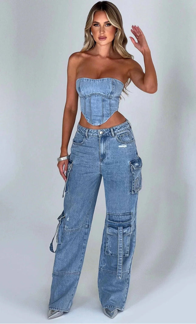 Lina – Cargo Jeans mit Taschen & Utility-Design im Streetstyle-Look