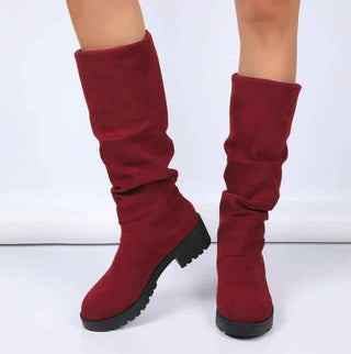 Damen Slouch Stiefel Modisch