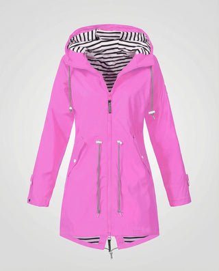 Regenmantel Damen Kapuze in Rosa
