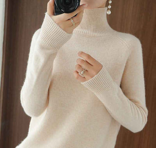 Rollkragenpullover locker geschnitten - Cecile LavelleBeige