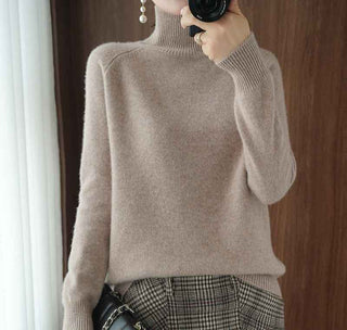 Rollkragenpullover locker geschnitten - Cecile LavelleKhaki