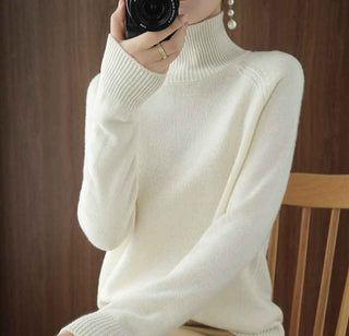 Rollkragenpullover locker geschnitten - Cecile LavelleWeiß