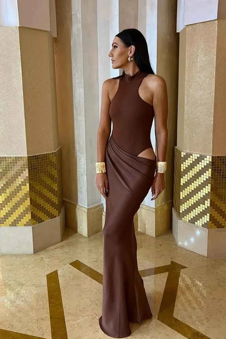 Backless Cut-Out Maxi Dress
