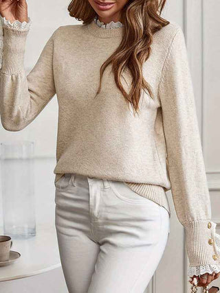 Rüschen Pullover Beige - Cecile LavelleBeige