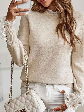 Rüschen Pullover Beige - Cecile LavelleBeige