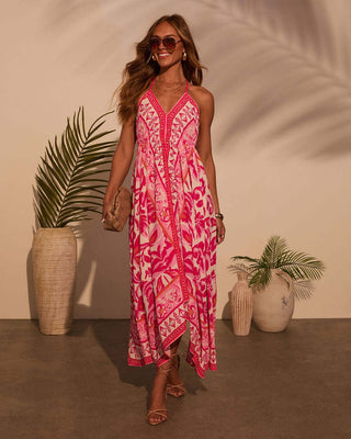 Layla – Sommerkleid mit Boho-Print und Zipfelsaum - Cecile Lavelle