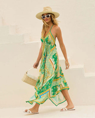 Layla – Sommerkleid mit Boho-Print und Zipfelsaum - Cecile Lavelle