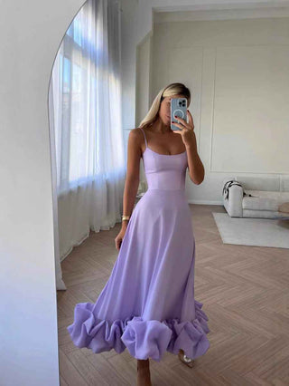 Schickes Pailletten - Midi - Kleid für Damen - Cecile LavelleLila