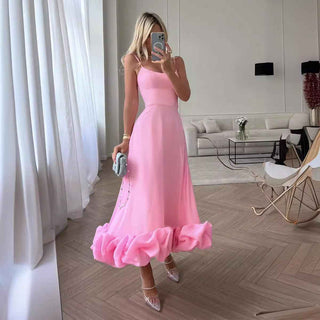 Schickes Pailletten - Midi - Kleid für Damen - Cecile LavelleHellrosa