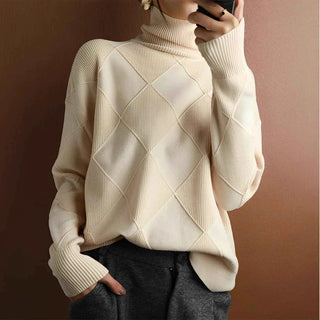 Schlichter Rollkragenpullover - Cecile LavelleBeige