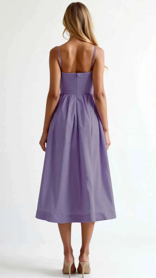 Schlichtes Midikleid mit Taillierung - Cecile LavelleLila