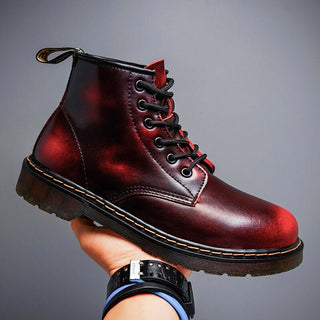 Schnürstiefel Herren in Karmesinrot