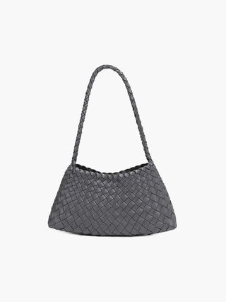 Schultertasche mit geflochtenem Detail - Cecile LavelleDunkelgrau