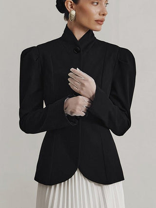 Schwarzer Damen Blazer Tailliert - Cecile LavelleSchwarz