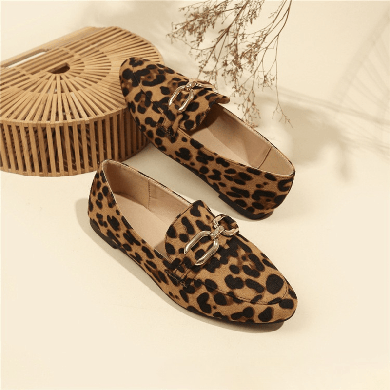 Siena – Loafer mit Animal Print & Gold-Detail