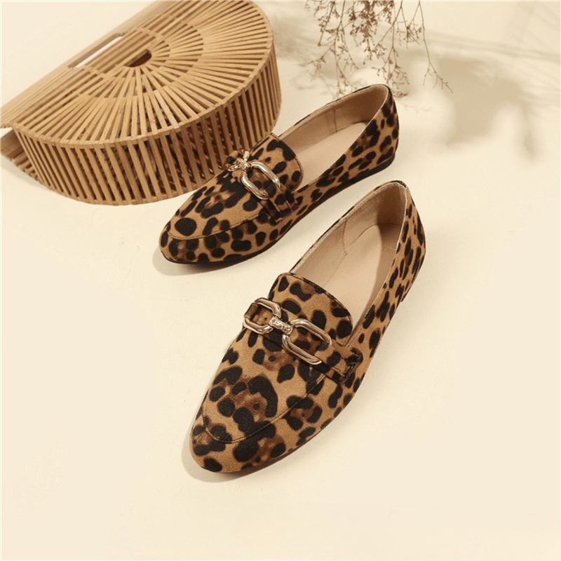Siena – Loafer mit Animal Print & Gold-Detail