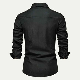 Slim Fit Denimhemd - Cecile LavelleSchwarz