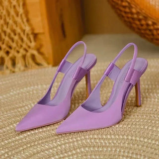 Slingpumps Damen mit Spitze und Absatz - Cecile LavelleLila