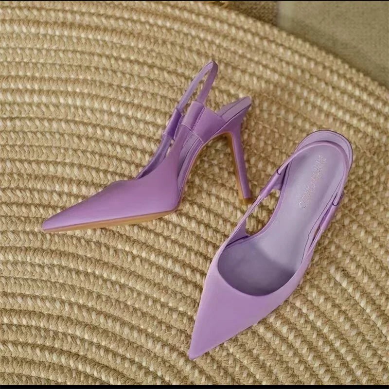 Slingback Pumps for Women with Pointed Toe and Heel