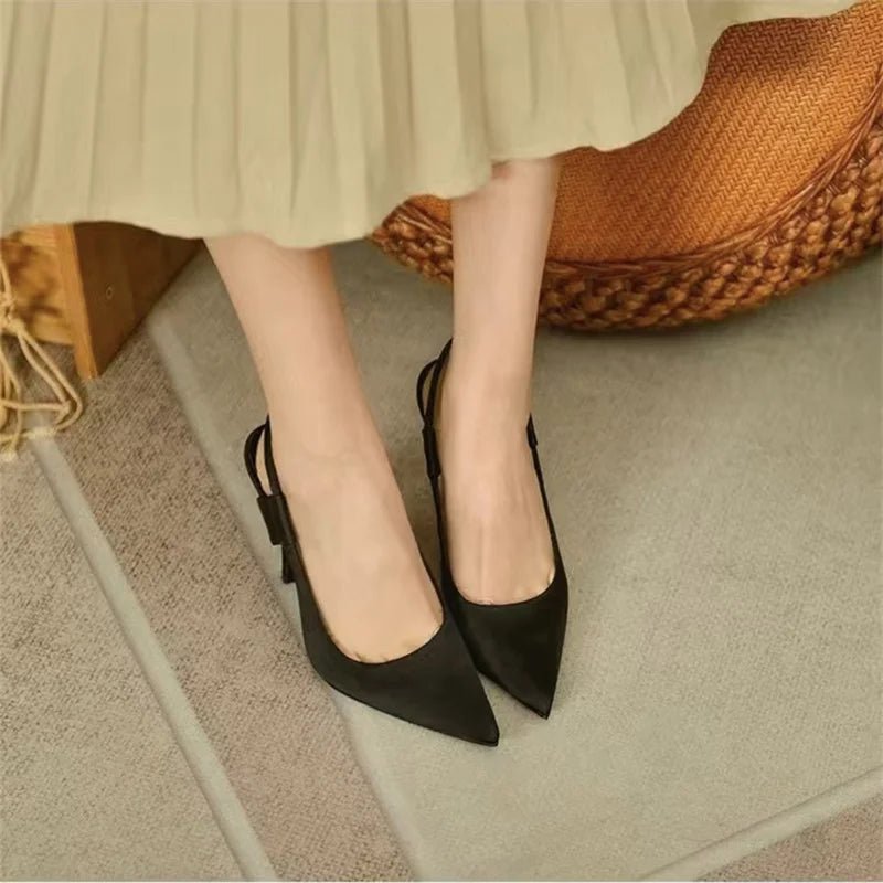 Slingback Pumps for Women with Pointed Toe and Heel