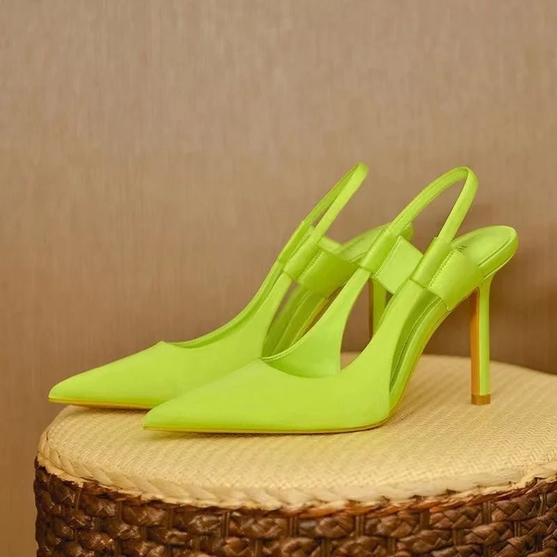 Slingback Pumps for Women with Pointed Toe and Heel