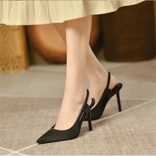 Slingpumps Damen mit Spitze und Absatz - Cecile LavelleSchwarz
