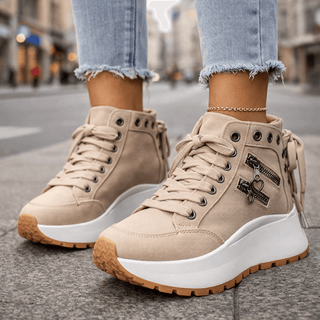 Sneaker Damen High-Top in Khaki