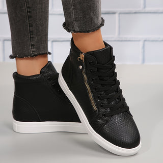 Sneaker Damen High-Top in Schwarz