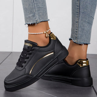 Sneaker Damen Low Top in Schwarz