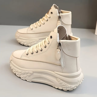 Sneaker Damen mit Plateausohle in Khaki