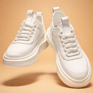 Sneaker Herren Plateau in Weiß