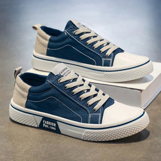 Sneaker Herren Retro Low Top mit Schnürung - Cecile LavelleBlau