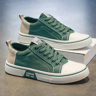 Sneaker Herren Retro Low Top mit Schnürung - Cecile LavelleGrün