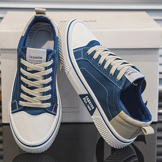Sneaker Herren Retro Low Top mit Schnürung - Cecile LavelleBlau