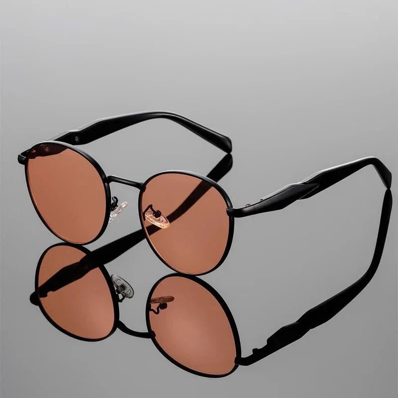 Round sunglasses UV400 with metal temples