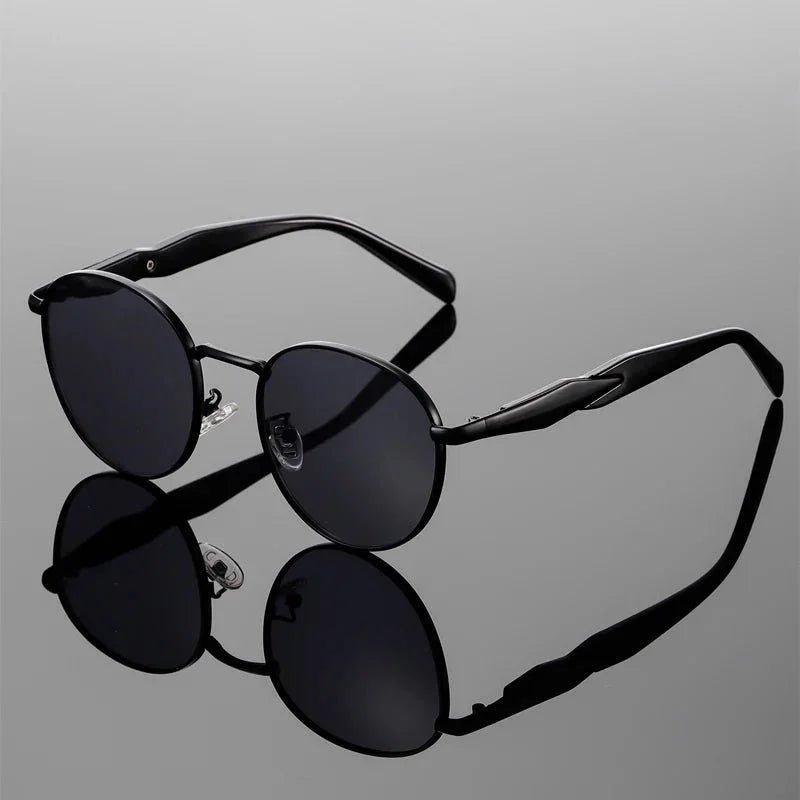 Round sunglasses UV400 with metal temples