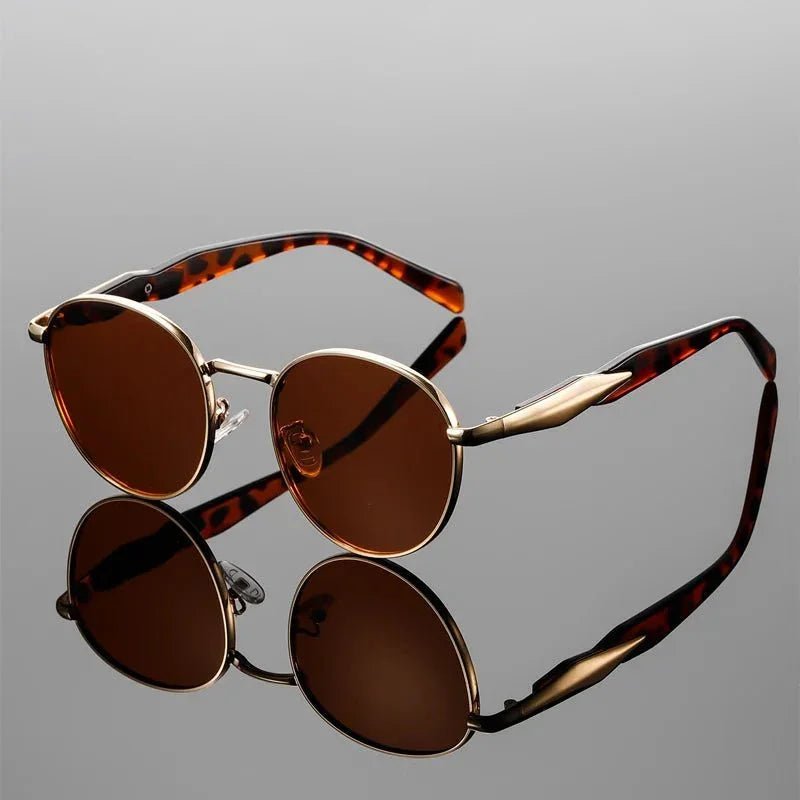 Round sunglasses UV400 with metal temples