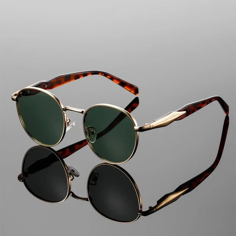 Round sunglasses UV400 with metal temples