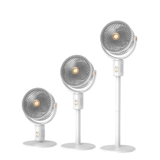 Stand ventilator mit Akku höhenverstellbar - Cecile LavelleOhne Kopfschütteln – Weiß/Grau