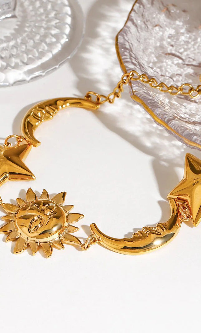 Aurora - Damenarmband mit Sonne, Mond und Sternenmotiv
